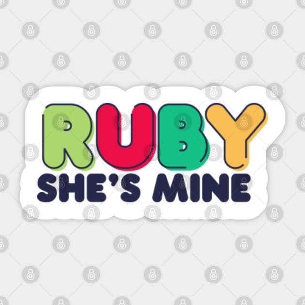 Ruby girl name Ruby Sticker TeePublic